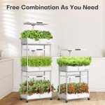 Ahopegarden Indoor Hydroponics Kit with LED Grow Light