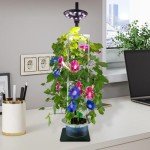 Indoor Hydroponics Tower Kit with LED Grow Light