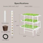 VIVOSUN Hydroponic System: 108 Plant Sites, 3 Layers