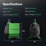 VIVOSUN Ultra Quiet 800GPH Submersible Pump