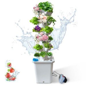 30-Pot Hydroponic Tower Garden System with Timer
