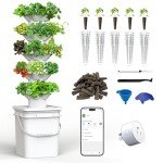 5-Layer Hydroponic Tower for Indoor/Outdoor Gardening