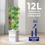 5-Layer Hydroponic Tower for Indoor/Outdoor Gardening