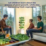 5-Layer Hydroponic Tower for Indoor/Outdoor Gardening