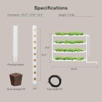 VIVOSUN Wall-Mounted Hydroponic Grow Kit for 36 Plants