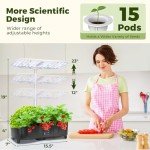Kingsyard 15-Pod Indoor Hydroponic Herb Garden