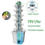 6-Layer Hydroponic Tower Garden Kit with Pump