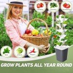 6-Layer Hydroponic Tower Garden Kit with Pump