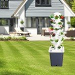 6-Layer Hydroponic Tower Garden Kit with Pump