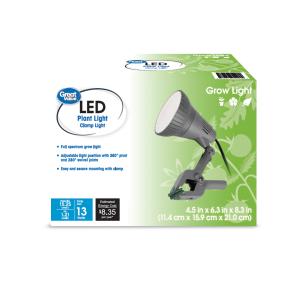 4.5" LED Full Spectrum Grow Light with Clamp