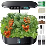 12-Pod Hydroponic Garden Kit – Black
