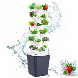 6-Layer Hydroponic Tower Garden Kit with Pump