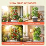 6-Layer Hydroponic Tower Garden Kit with Pump