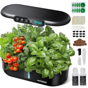 12-Pod Hydroponic Garden Kit – Black
