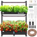 Vertical Hydroponic Garden Kit with LED Grow Light