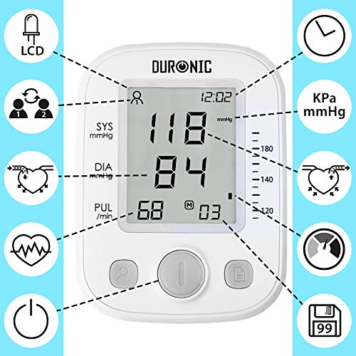 Duronic Approved Arm Blood Pressure Monitor - 2 Users