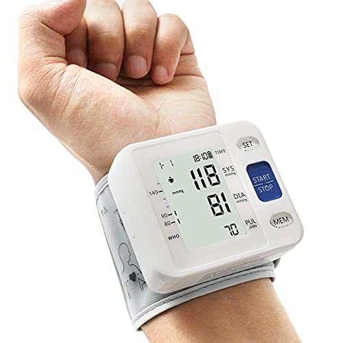 Portable LCD Screen Blood Pressure Monitor - White