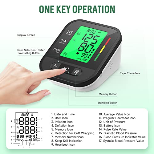 KKmier Upper Arm Blood Pressure Monitor