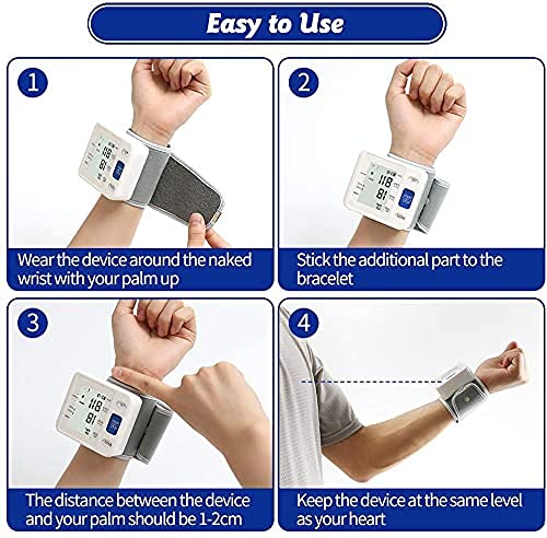 Portable LCD Screen Blood Pressure Monitor - White