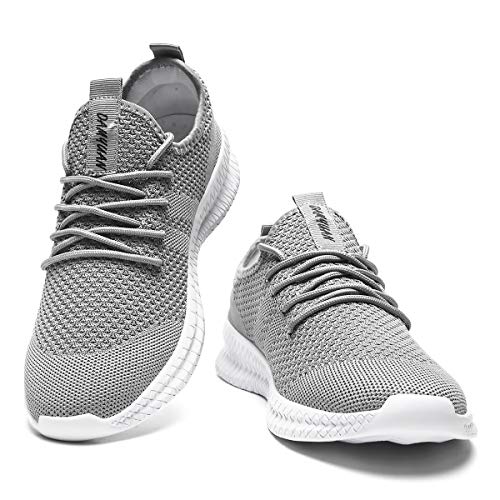 Men's Lightweight Breathable Running Shoes, Gray EU46