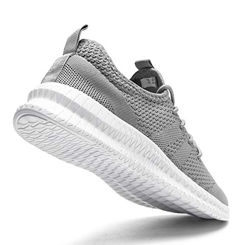 Men's Lightweight Breathable Running Shoes, Gray EU46
