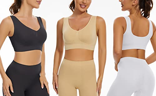 Lemef Seamless Sports Bra Set for Women (Large)