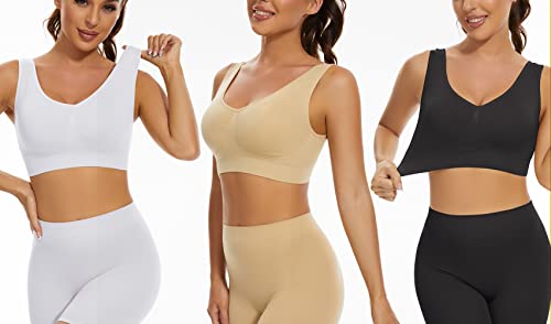 Lemef Seamless Sports Bra Set for Women (Large)