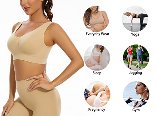 Lemef Seamless Sports Bra Set for Women (Large)