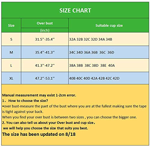 xcylive Women's Adjustable Straps Racerback Sports Bra - 5 Pack