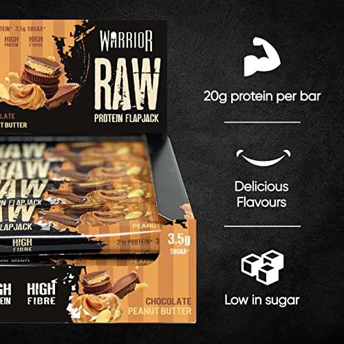 Chocolate Peanut Butter Warrior Raw Protein Flapjack - 12 bars