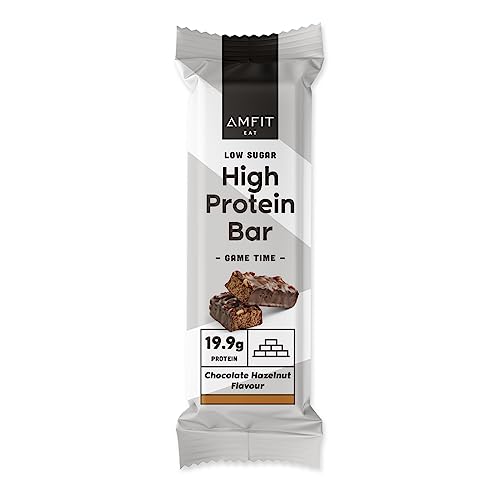 Amfit Nutrition High Protein Bars, Chocolate Hazelnut (60g, 12 Pack)