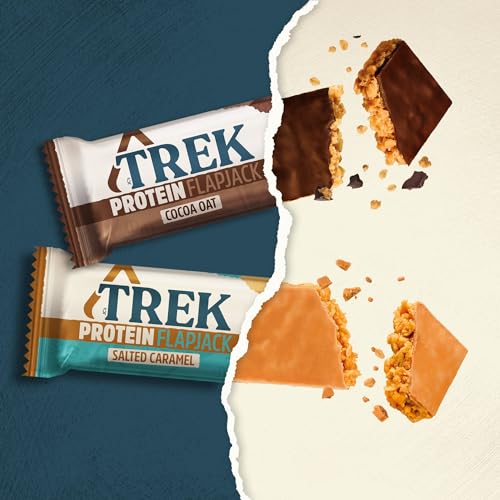 TREK High Protein Flapjack Variety Pack - Gluten Free - Plant Based - Vegan Snack