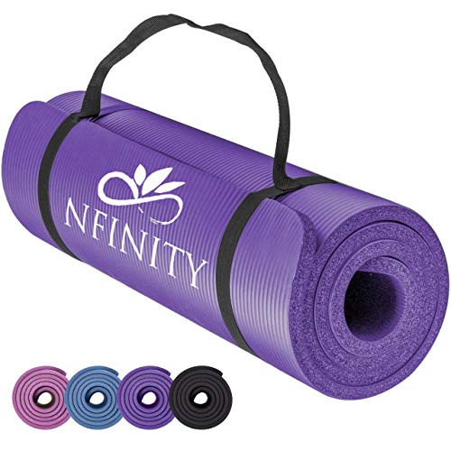 Thick Non-Slip Purple Yoga Mat for Fitness