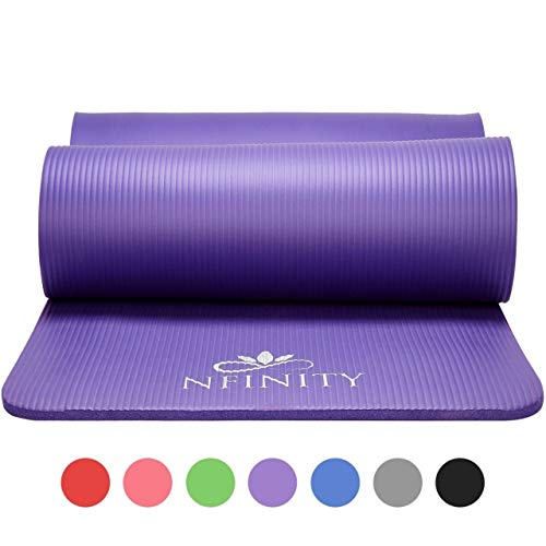 Thick Non-Slip Purple Yoga Mat for Fitness