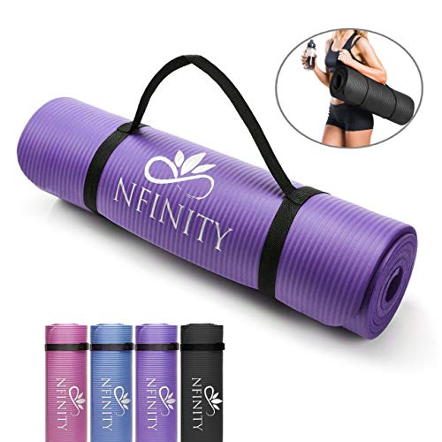 Thick Non-Slip Purple Yoga Mat for Fitness