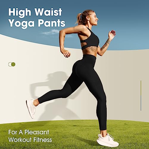 Occffy Women's High Waist Gym Leggings with Pockets