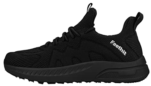 Lightweight Breathable Men's Running Shoes - Black, Size 42 EU