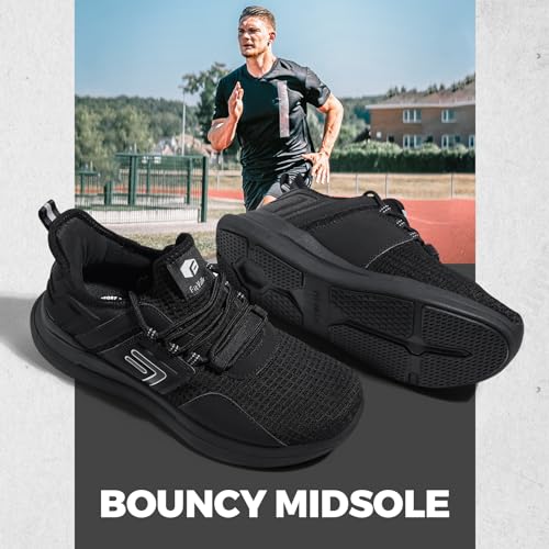 Extra Wide FitVille Men's Running Shoes, Black