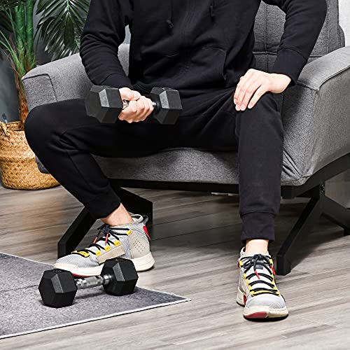 HOMCOM Hex Dumbbells Set - 2x 5kg