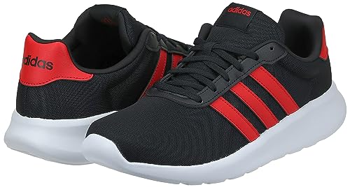 adidas Lite Racer 3.0 Sneaker Black/Scarlet/White, Size 44.5 EU