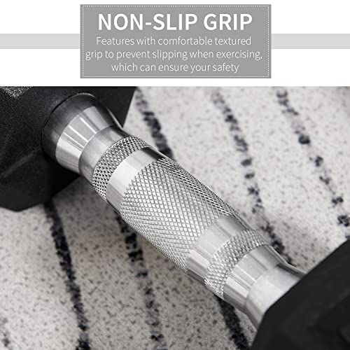 HOMCOM Hex Dumbbells Set - 2x 5kg