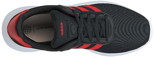 adidas Lite Racer 3.0 Sneaker Black/Scarlet/White, Size 44.5 EU