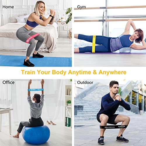 Gritin Resistance Bands - 5 Levels - Carrying Case - Fitness, Yoga