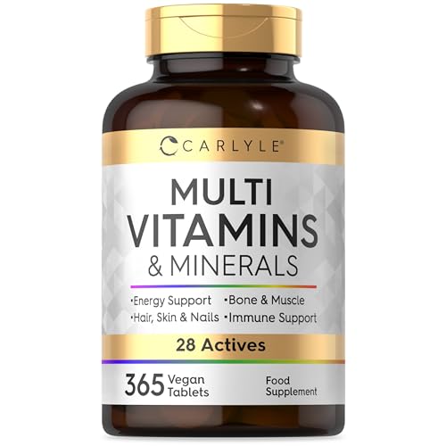 Vegan Multivitamins & Minerals | 365 Tablets | 28 Nutrients+