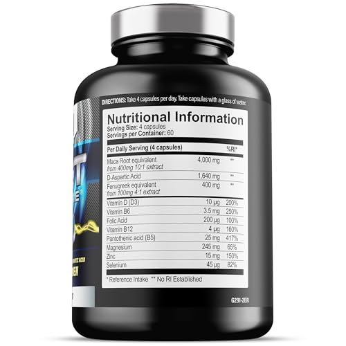 Men's Testosterone Booster with Zinc and Magnesium (240 Capsules)