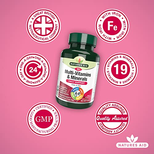 Natures Aid Multi-Vitamins and Minerals, 90 Capsules