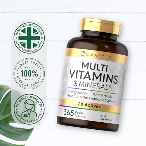 Vegan Multivitamins & Minerals | 365 Tablets | 28 Nutrients+