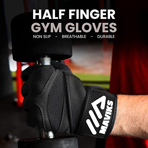 MAVIKS Anti-slip Gym Gloves | Full Palm Protection