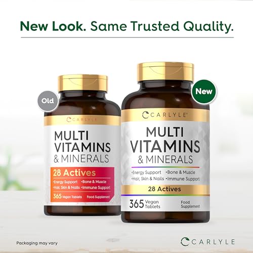 Vegan Multivitamins & Minerals | 365 Tablets | 28 Nutrients+