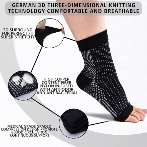 Neuro Anti-Slip Compression Socks - 4 Pairs